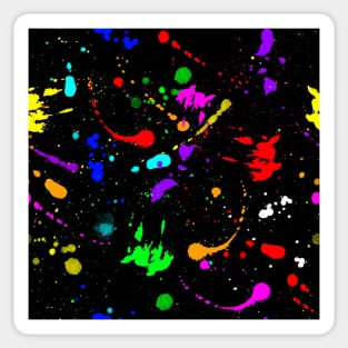 Watercolor splatter effect, brush strokes, spray texture Sticker